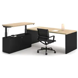 Schreibtisch mit Sideboard höhenverstellbar modern Vensit