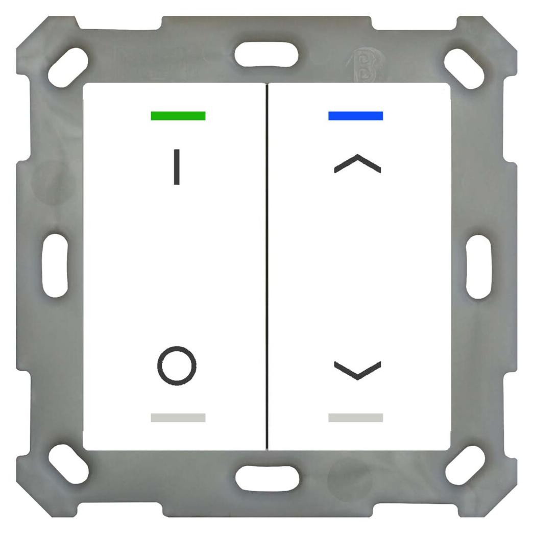 MDT BE-TAL5502.D1 Tasterlicht 55, 2-voudig, RGB-W, zuiver wit, glanzend, voor schakelen en dimmen