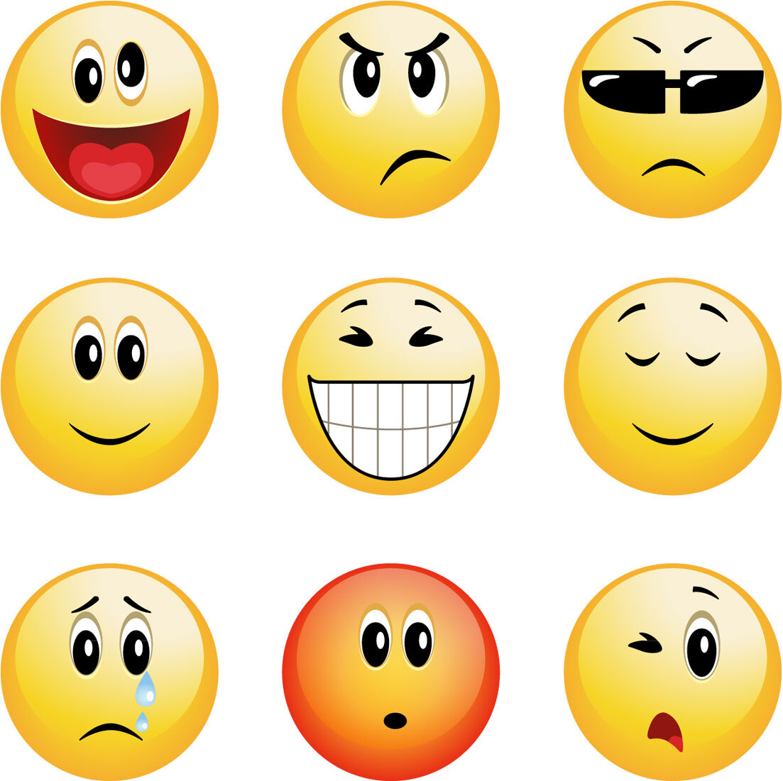 Ambiance-sticker Sticker set Smileys expressions