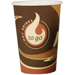 Papstar, Einweggeschirr, Trinkbecher Pappe TO GO 3dl