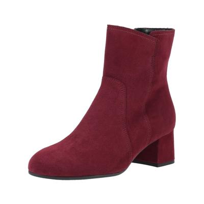 Stiefelette GABOR "Gabor Stiefelette Veloursleder", Damen, Gr. 37,5, bordeaux, Schuhe Stiefelette
