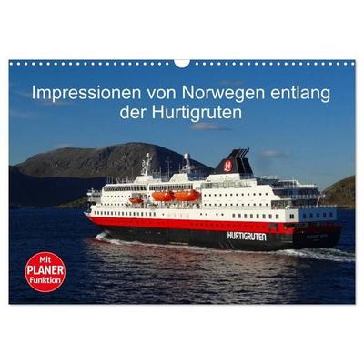Impressionen von Norwegen entlang der Hurtigruten (Wandkalender 2027 DIN A3 quer), CALVENDO Monatskalender