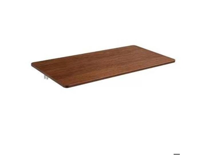 Table murale rabattable multifonction pour petits espaces bureau d'appoint pliable structure en MDF noyer