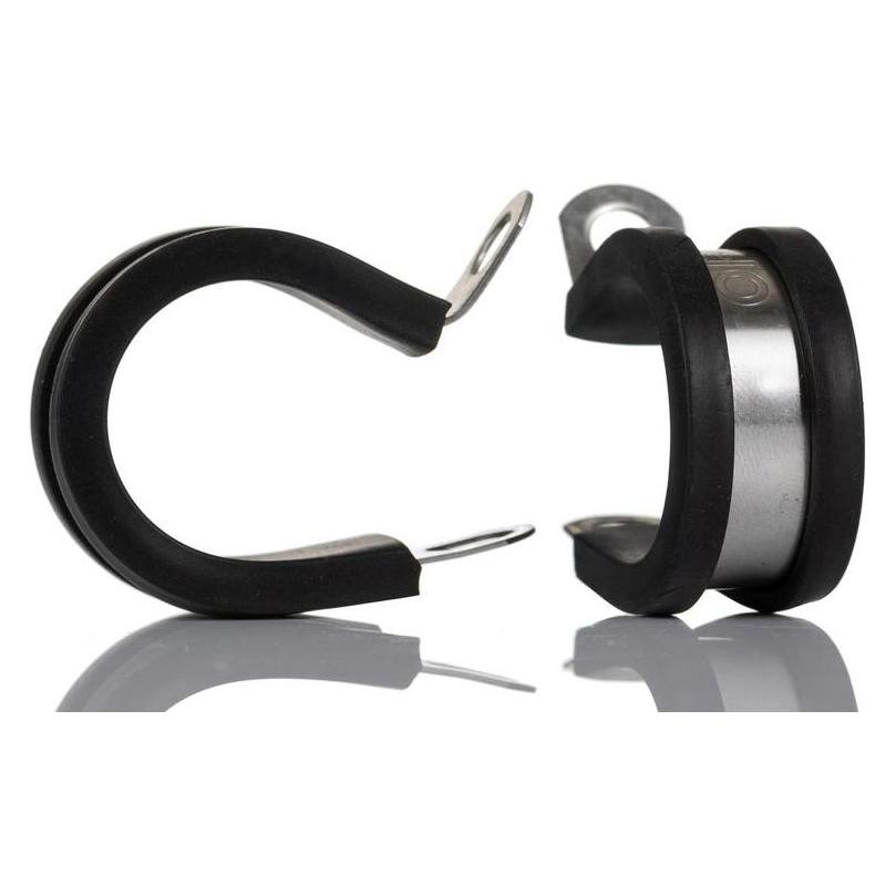 RS PRO Edelstahl 304 A2 304 Kabelschelle mit Gummi Schutzprofil, Ø 25mm, x 17mm (2538558)