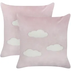 DEKOKISSEN 2er-Set Rosa 45/45 cm Ipomea