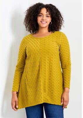 Plus Size Women's Tiarne Textured Tunic by Avenue in Citrus (Size 14)