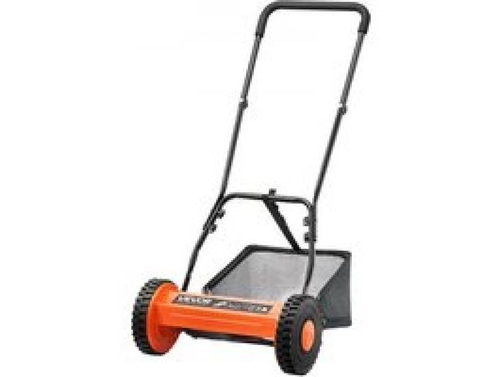 VEVOR Spindelmäher mit 350 mm Schnittbreite, Rasenmäher 15-45 mm einstellbare Schnitthöhe, Handmäher mit 5 Klingen, Grasfangsack, für grüne Rasenflächen, Einfahrten, Innenhöfe