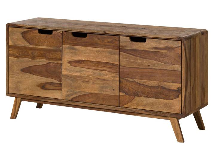 Buffet Bas Sheesham Natur Sablé 134x40x65 (bxtxh) Partiellement Assemblé Malmö 2 206