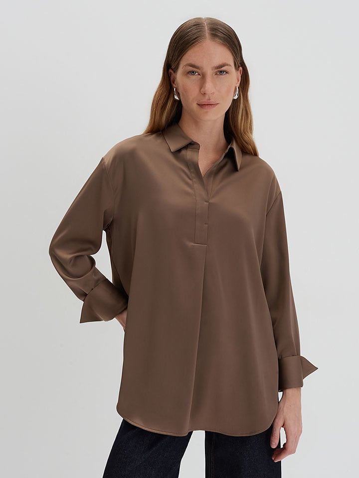 Someday Bluse in Braun - 40