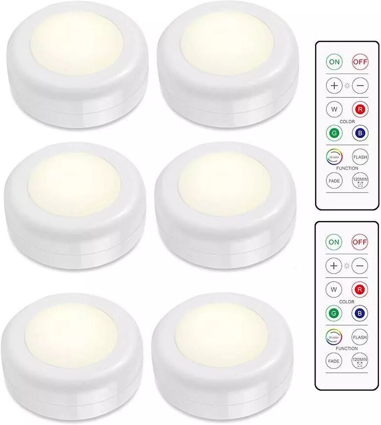 INF LED-Strahler – Set mit 6 Leuchten und 2 Fernbedienungen