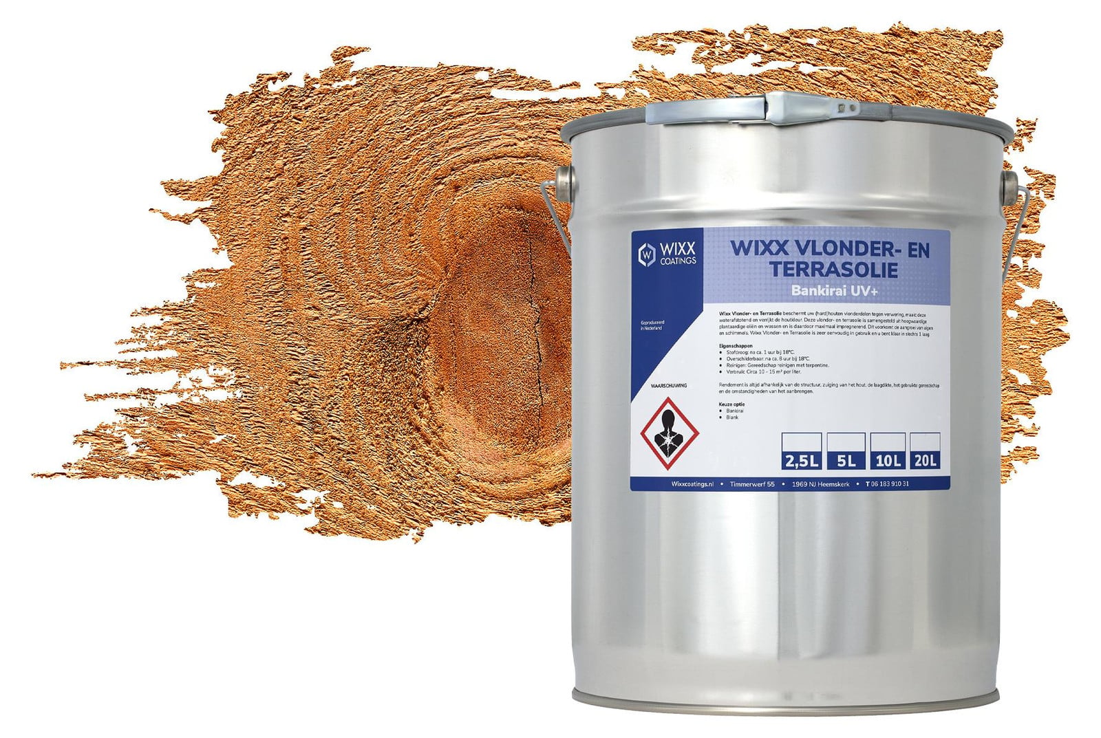 Wixx Coatings Vlonder en Terrasolie UV+ Bankirai - 10L