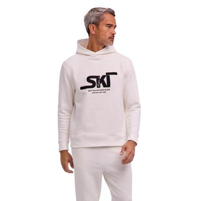 Kapuzenpullover FALKE "FALKE Hoodie", Herren, Gr. S, weiß (off, weiß (2040)), Pullover Kapuzenpullover