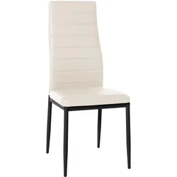 CLP Esszimmerstuhl Mayfair Kunstleder   Farbe: creme, Material: Kunstleder