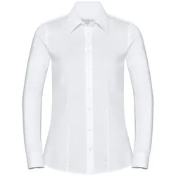 Russell Coolmax® Bluse  Langarm, white, 3XL