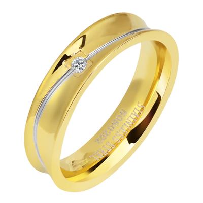 Fingerring ADELIA´S "Damen Ring aus Edelstahl" Gr. 56, gold, Fingerringe, Damen, 56, Edelstahl, Fingerring