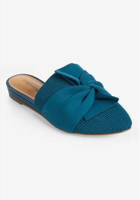 Extra Wide Width Women's The Savannah Slip On Mule by Comfortview in Forest Green (Size 10 WW)