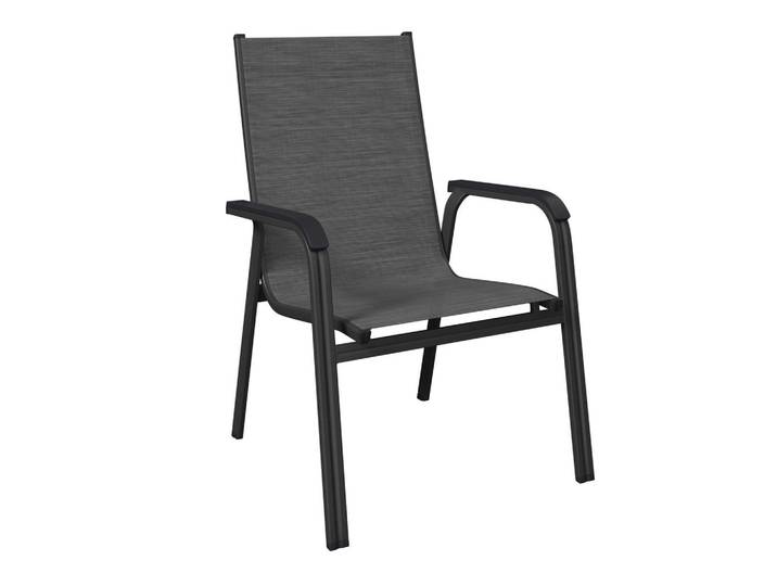 Kettler Stapelstuhl, Anthrazit, Grau, Metall, Textil, eckig, 65.5x99x69.5 cm, stapelbar, Gartenmöbel, Gartenstühle, Gartenstühle stapelbar