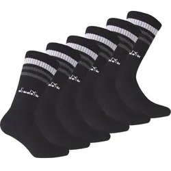 DIADORA Diadora Unisex Tennissocken - 6er Pack, Logo, Streifen, Größe 39-42 in Blau Blau