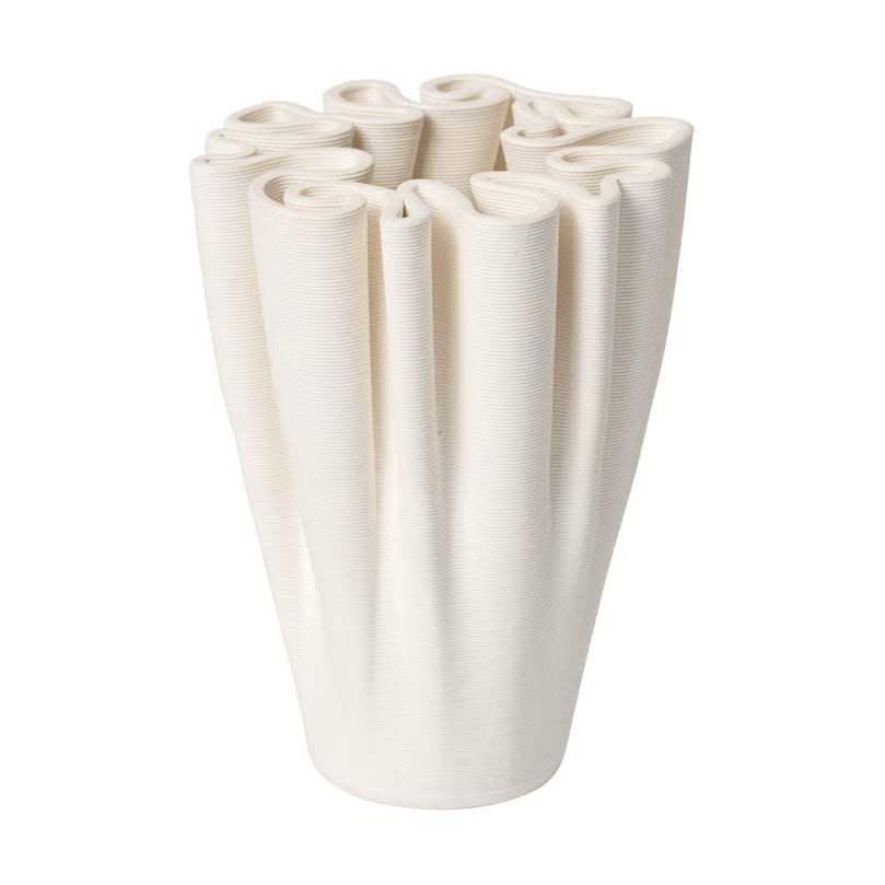 Ferm Living Dedali vaas, wit, Hoogte: 11 cm