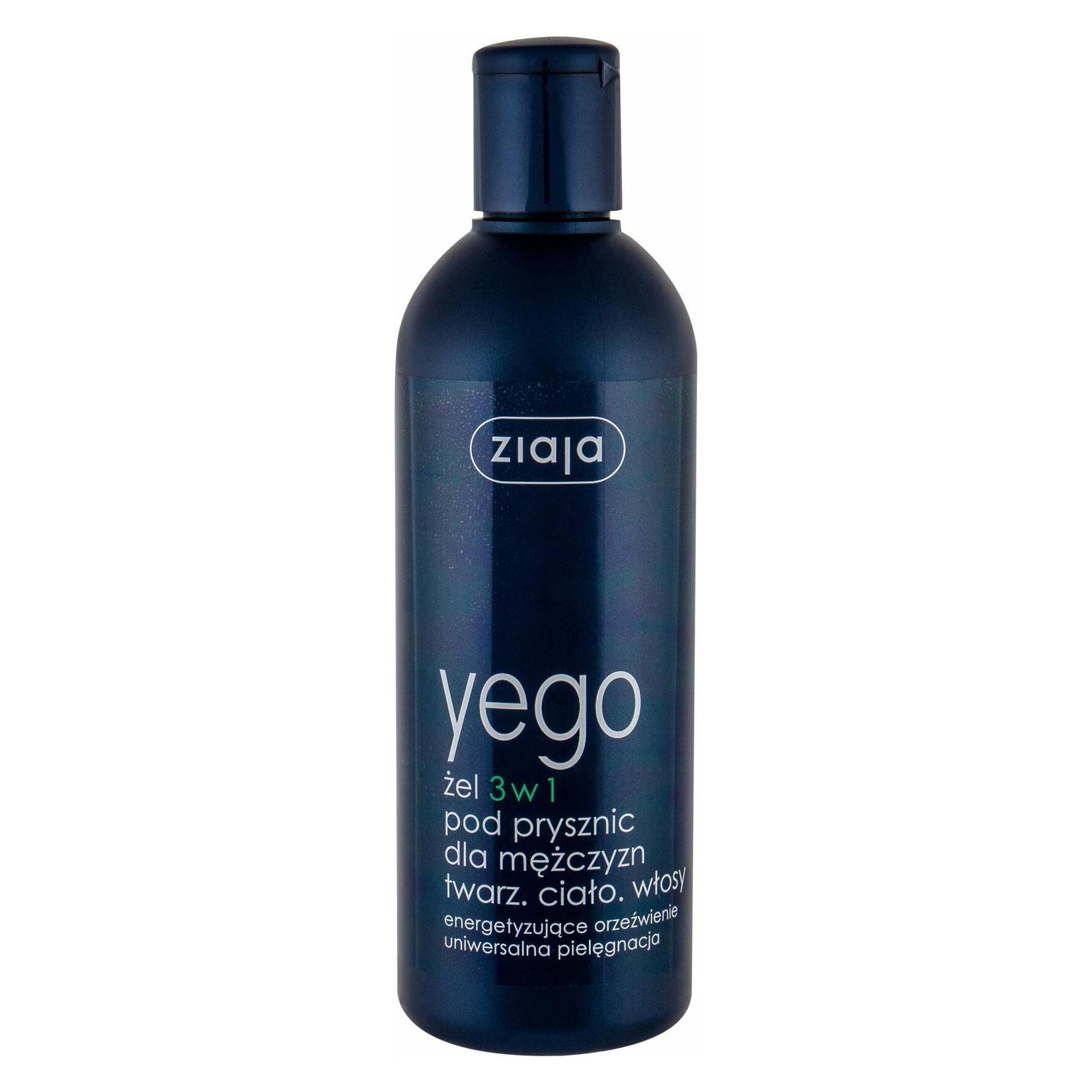 Ziaja Yego Gel 3In1 Shower For Men Face Body Hair 300Ml (300 ml) (33081022)