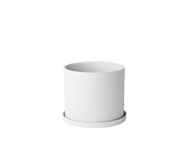 Blomus -Nona 66516 Pot à Herbes Taille S Ton Blanc Doux Accessoire d'intérieur élégant Couleur : Blanc lys