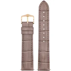 Hirsch 01028137-1-20 Leder-Armband für Uhren Duke M 20 mm Taupe