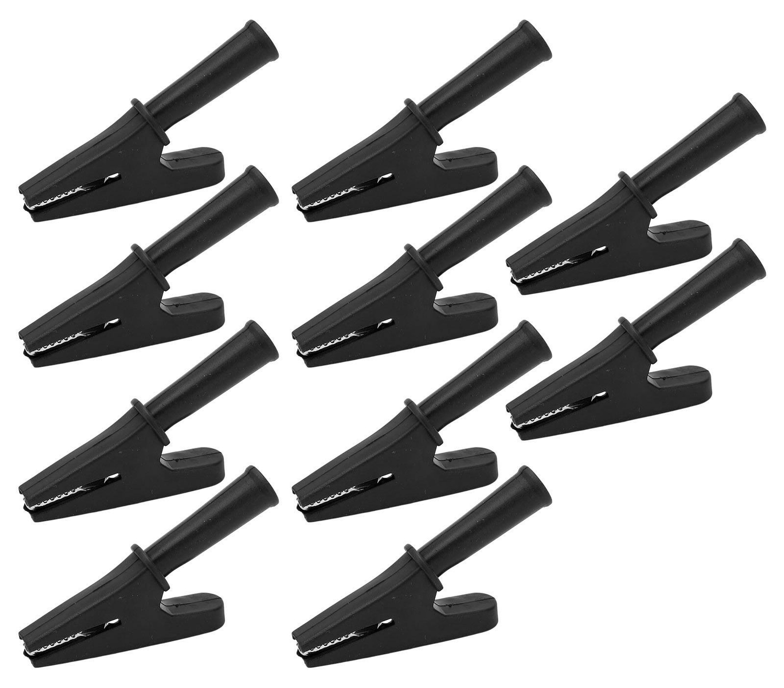 Gistuch 10 stuks elektrische testklemmen, 20A, 10 mm opening, zwart