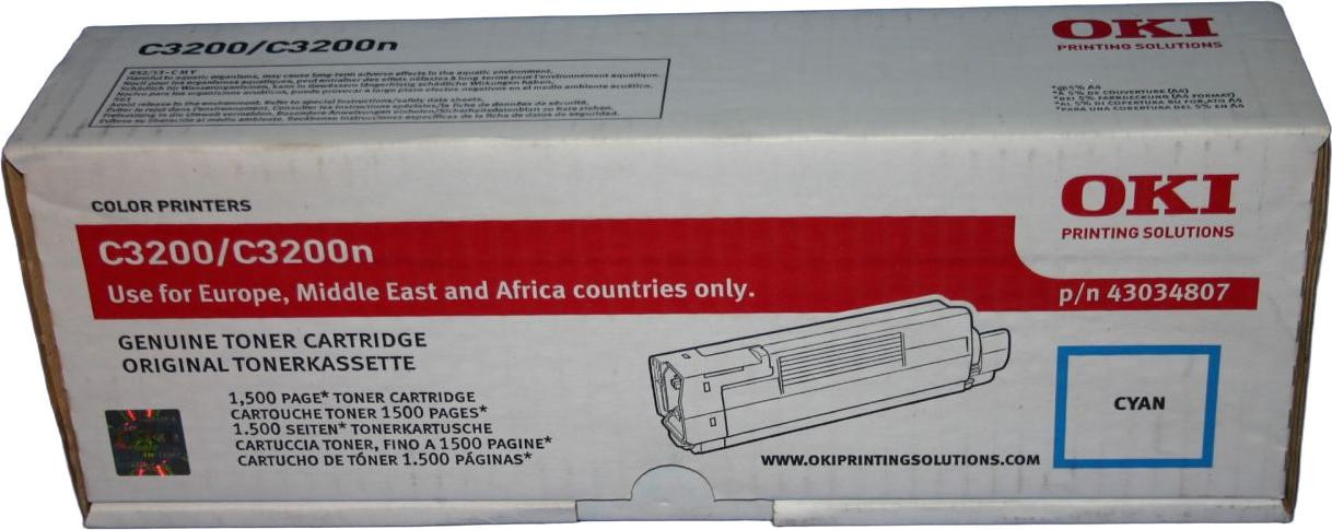 OKI Cyaan Toner Cartridge voor OKI C3200