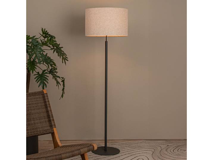 Stehleuchte Maya Ø 45cm Beige/Beige Baumwollstoff E27