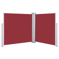 vidaXL Rote einziehbare Seitenmarkise 100 x 600 cm, Modell Ventura Nord
