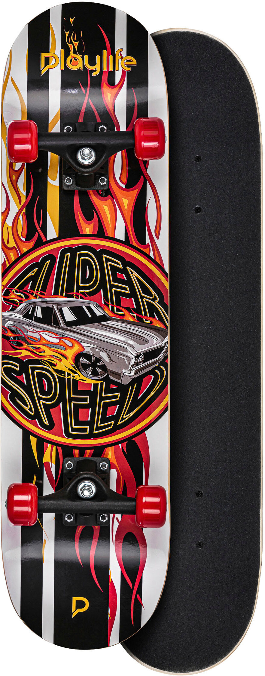Skateboard PLAYLIFE "Super Charger", bunt (mehrfarbig), Skateboards, Kinder, Skateboard