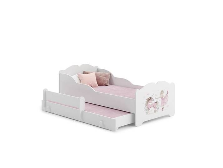 Lit enfant ANNI avec gigogne 160x80 Fille avec matelas