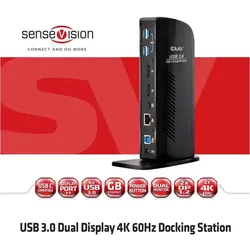 CLUB 3D Adapter USB 3.0->2xDUAL DP+USB