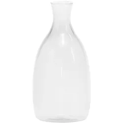 Zafferano Un Fiore Vase (35 cl) aus mundgeblasenem Borosilikatglas, elegantes Design mit weißer Verzierung am Glasmund, ideal für Ihre Wohnraumgestaltung.