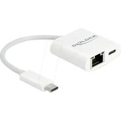 DELOCK 65402 - Netzwerkkarte, USB-C, Gigabit Ethernet, 1x RJ45 mit PD