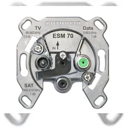 Kathrein ESM 70 Steckdose TV + Radio Metallisch