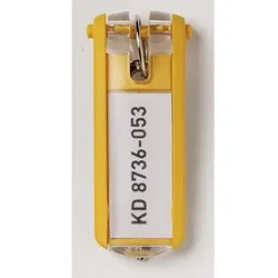 DURABLE Schlüsselanhänger KEY CLIP 195704 gelb 6 Stück