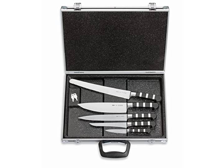 F. Dick Messerset 1905 (Magnetkoffer, Officemesser, Tranchiermesser, Ausbeinmesser, flexibel, Universalmesser, Wellenschliff, Kochmesser, 56° HRC) 81168000, Schwarz, 43 cm x 32 cm x 6 cm
