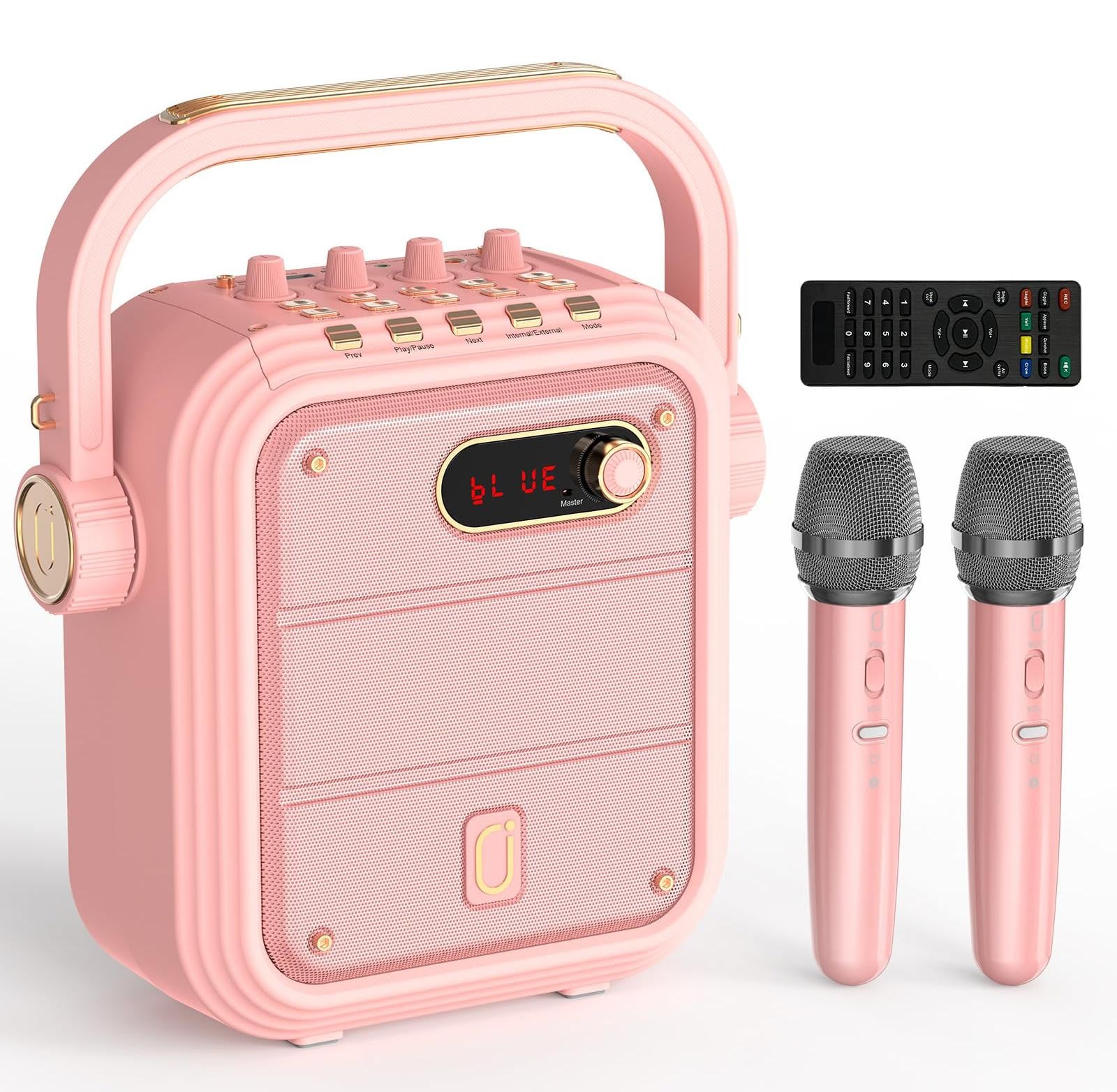 Selius Draadloze Karaokeset met 100 W Vermogen, 2 Microfoons, Bluetooth, USB en Aux