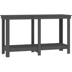 vidaXL Werkbank Grau 140x50x80 cm Massivholz Kiefer