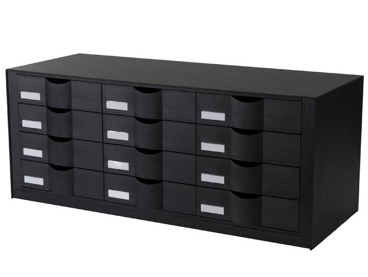 Paperflow Bloc classeur 12 tiroirs - Noir