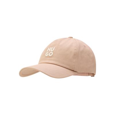 Baseball Cap HUGO "Asya", Damen, light, pastel braun 231, Twill, Baumwolle, unifarben, Caps, mit Logo-Stickerei