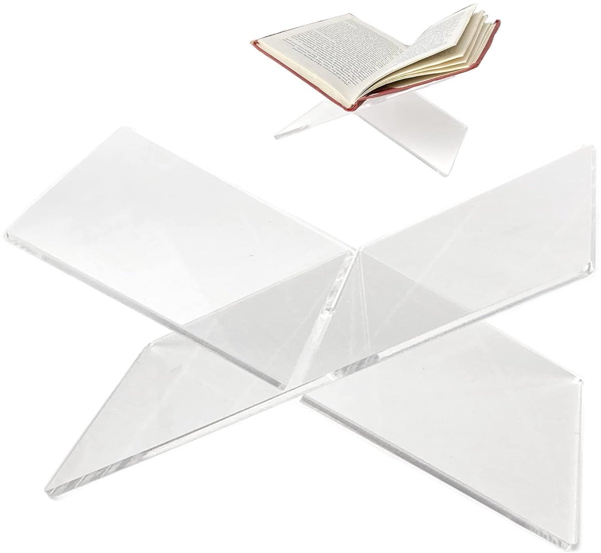 Transparante boekenstandaard - X-vormige boekhouder van acryl