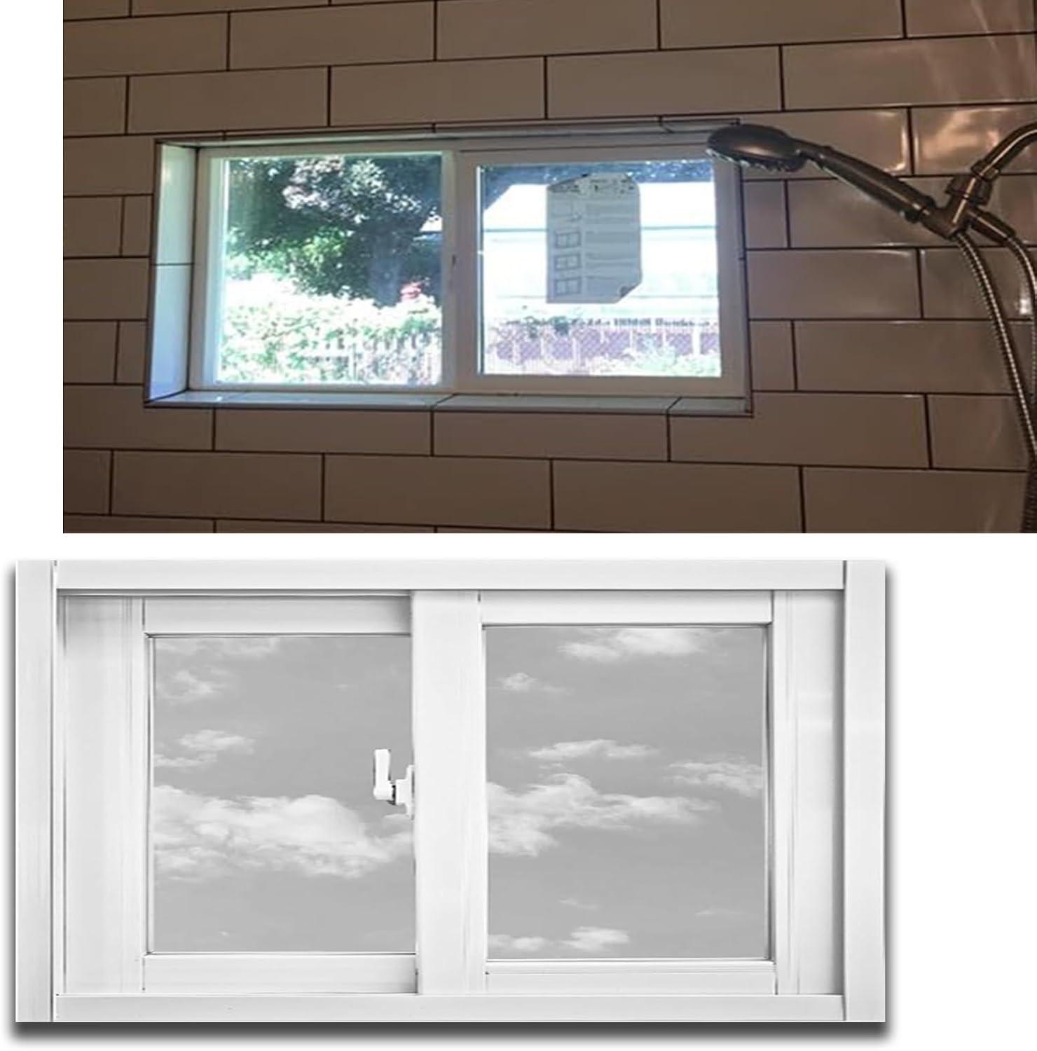 Maßgefertigtes, wetterfestes Aluminium-Schiebefenster für Kellerschuppen und Hühnerställe als Ersatzlösung mit einer Höhe von 30,5-50,8 cm.