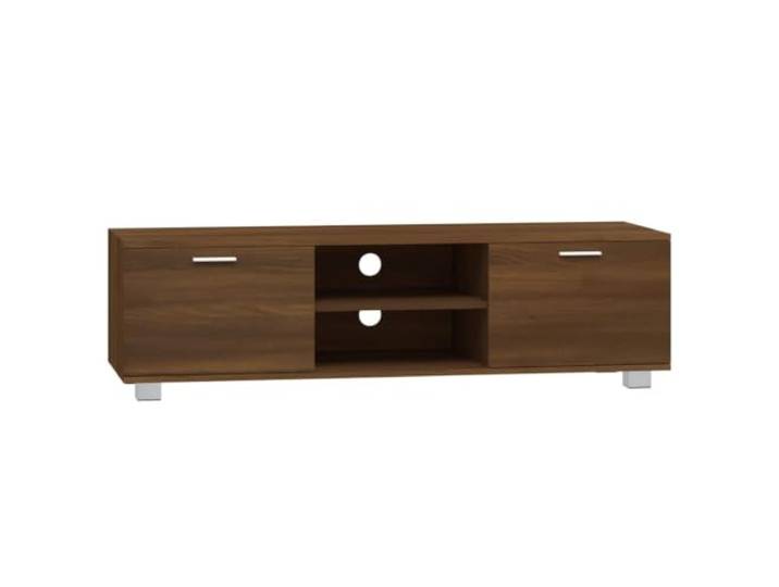 hliofuir TV-Schrank Braun Eichen-Optik 140x40,5x35 cm Lowboard Praktisches TV-Moebel fürs Wohnzimmer mit vier Fächern und integriertem Kabelmanagement für Ordnung.