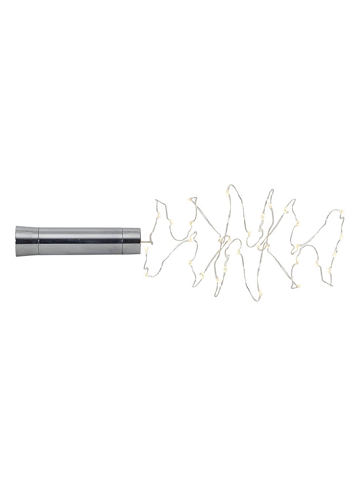 STAR Trading LED-Draht-Lichterkette "Dew Drops" in Silber - (L)200 cm - onesize