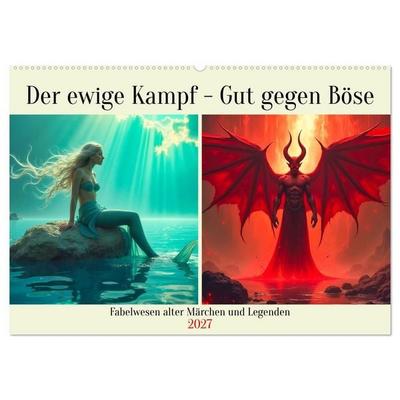 Der ewige Kampf - Gut gegen Böse (Wandkalender 2027 DIN A2 quer), CALVENDO Monatskalender