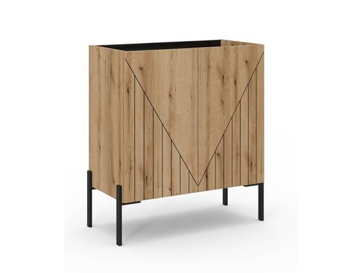 xonox.home - Kommode Neo 82x91x40 cm in Evoke Eiche und schwarz - Highboard Anrichte Beischrank Schrank Sideboard - hochwertig verarbeitet nordisches Design erstklassige Qualität