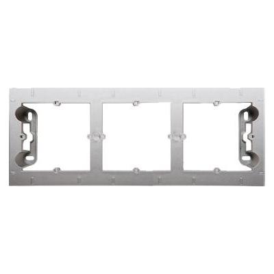 Kontakt Simon Aufputzdose 3-fach Platte silber matt (DPN3 (WMDZ-203xxx-043)