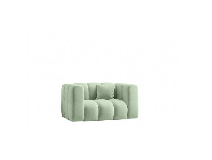Kaiser Möbel Sessel Modularer, Modernes Design, Velvet-Stoff Riviera, Mintz, Grand, Mintgrün, Holz, 137x70x89 cm, Wohnzimmer, Sessel, Polstersessel